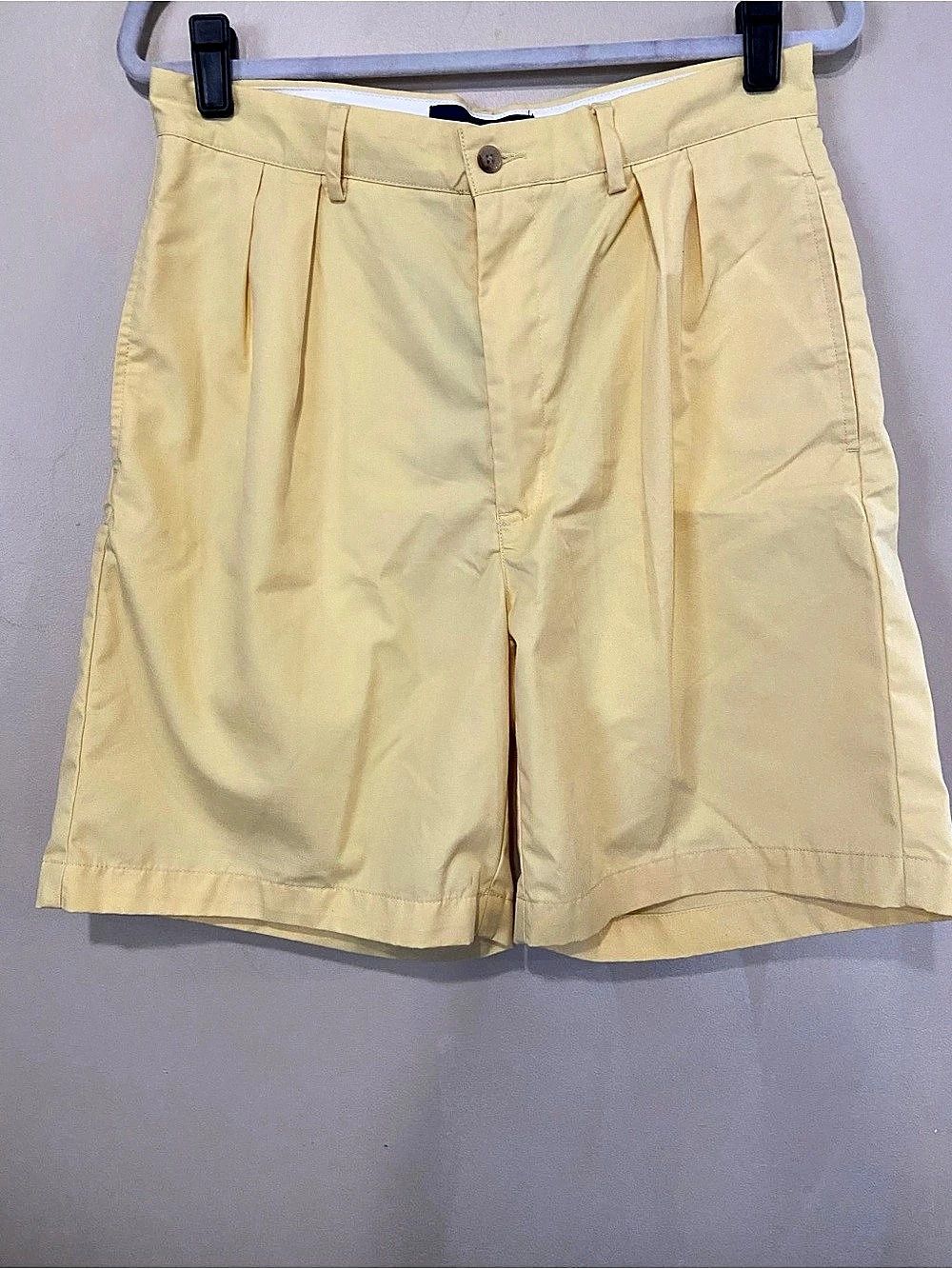 Polo Golf Ralph Lauren Yellow Classic Pleated Golf Shorts Size 33